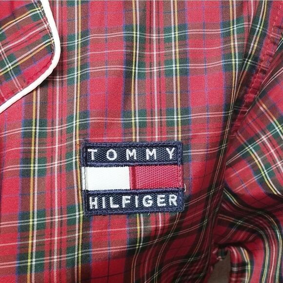 VINTAGE Tommy Hilfiger Tartan Plaid Windbreaker - Picture 4 of 15